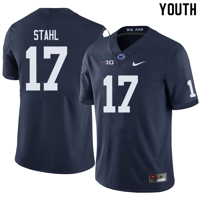 NCAA Nike Youth Penn State Nittany Lions Mason Stahl #17 College Football Authentic Navy Stitched Jersey NHX8098KT